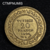 ,MONNAIE,TUNISIE,20,FRANCS,OR,1903,COLONIE,