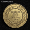 ,MONNAIE,TUNISIE,20,FRANCS,OR,1892,COLONIE,