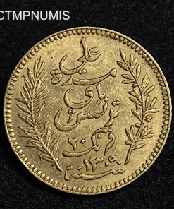 ,MONNAIE,TUNISIE,20,FRANCS,OR,1892,COLONIE,