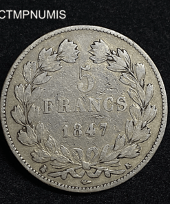 ,MONNAIE,5,FRANCS,ARGENT,LOUIS,PHILIPPE,1947,K,BORDEAUX,