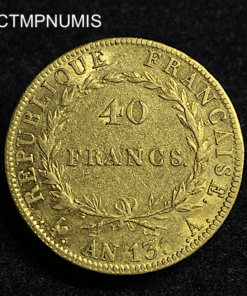 ,MONNAIE,40,FRANCS,OR,NAPOLEON,AN,13,