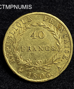 ,MONNAIE,40,FRANCS,OR,NAPOLEON,1806,
