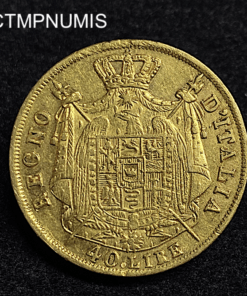 ,MONNAIE,ITALIE,40,LIRE,OR,NAPOLEON,1810,M,MILAN,