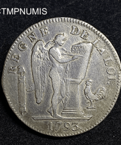 ,MONNAIE,SIX,LIVRES,CONVENTION,1793,D,LYON,