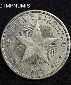 ,MONNAIE,CUBA,1,PESO,ARGENT,1932,