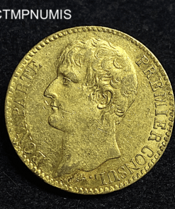 ,MONNAIE,40,FRANCS,OR,CONSULAT,NAPOLEON,AN,XI,