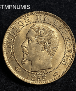 ,MONNAIE,5,CENTIMES,NAPOLEON,III,1855,SPL,