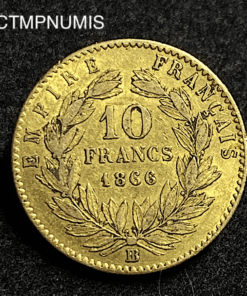 ,MONNAIE,10,FRANCS,OR,NAPOLEON,1866,GRAND,BB,STRASBOURG,