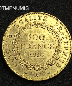,MONNAIE,100,FRANCS,OR,GENIE,1910,