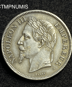 ,MONNAIE,2,FRANCS,ARGENT,NAPOLEON,1869,BB,STRASBOURG,