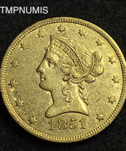 ,MONNAIE,ETATS,UNIS,10,DOLLAR,OR,1851,