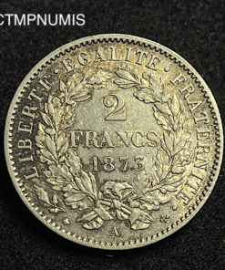 ,MONNAIE,2,FRANCS,ARGENT,CERES,1873,SUP,