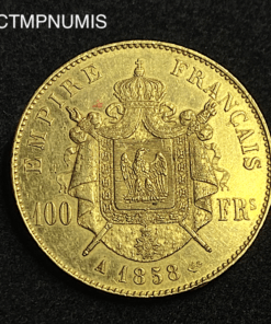,MONNAIE,100,FRANCS,OR,NAPOLEON,1858,