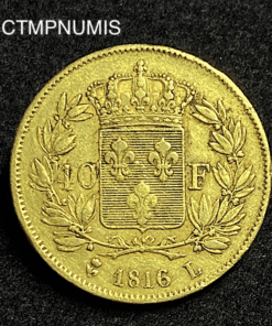 ,MONNAIE,40,FRANCS,OR,LOUIS,XVIII,1816,L,BAYONNE,
