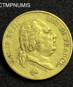 ,MONNAIE,40,FRANCS,OR,LOUIS,XVIII,1816,L,BAYONNE,
