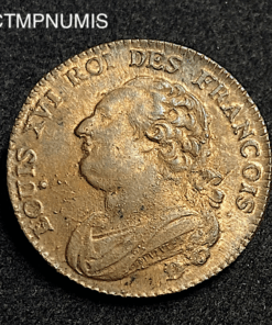 ,MONNAIE,REVOLUTION,12,DENIERS,LOUIS,XVI,1791,D,LYON,