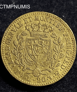 ,MONNAIE,ITALIE,20,LIRE,OR,1825,TURIN,
