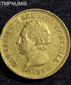 ,MONNAIE,ITALIE,20,LIRE,OR,1825,TURIN,