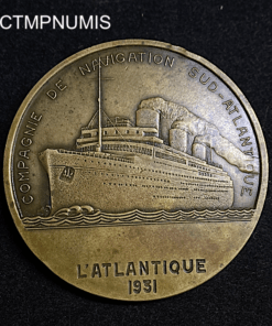 ,MEDAILLE,BAZOR,1931,NAVIGATION,SUD,ATLANTIQUE,