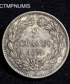 ,MONNAIE,2,FRANCS,ARGENT,CERES,1871,K,BORDEAUX,