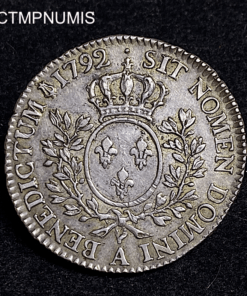 ,MONNAIE,1/2,ECU,ARGENT,LOUIS,XVI,1792,