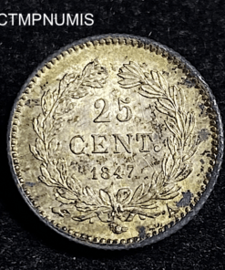 ,MONNAIE,25,CENTIMES,LOUIS,PHILIPPE,1847,SUP,