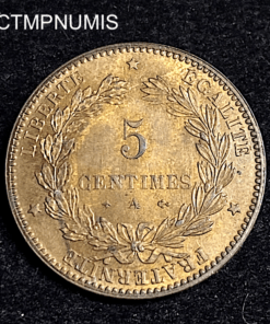 ,MONNAIE,5,CENTIMES,CERES,1872,SPL,