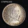 ,MONNAIE,2,FRANCS,ARGENT,SEMEUSE,1904,SPL,