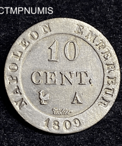,MONNAIE,10,CENTIMES,NAPOLEON,I°,1809,A,SUP,
