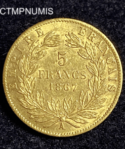 ,MONNAIE,5,FRANCS,OR,NAPOLEON,1867,