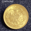 ,MONNAIE,MEXIQUE,2,PESOS,OR,1945,