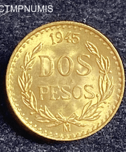 ,MONNAIE,MEXIQUE,2,PESOS,OR,1945,