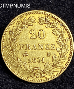 ,MONNAIE,20,FRANCS,OR,LOUIS,PHILIPPE,1831,B,ROUEN,