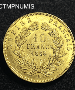 ,MONNAIE,10,FRANCS,OR,NAPOLEON,1855,SUP,