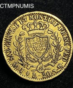 ,MONNAIE,ITALIE,20,LIRE,CHARLES,FELIX,1826,TURIN,