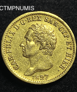 ,MONNAIE,ITALIE,20,LIRE,CHARLES,FELIX,1828,TURIN,