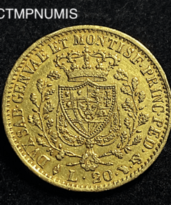 ,MONNAIE,ITALIE,20,LIRE,CHARLES,FELIX,1828,TURIN,
