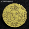 ,MONNAIE,20,FRANCS,OR,LOUIS,XVIII,1814,L,BAYONNE,