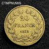 ,MONNAIE,20,FRANCS,OR,LOUIS,PHILIPPE,1838,W,LILLE,