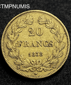 ,MONNAIE,20,FRANCS,OR,LOUIS,PHILIPPE,1838,W,LILLE,