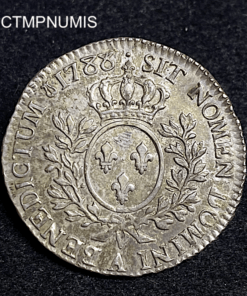 ,MONNAIE,LOUIS,XVI,1/2,ECU,ARGENT,1788,A,PARIS,