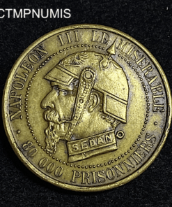 ,MONNAIE,SATIRIQUE,NAPOLEON,III,5,CENTIMES,1870,