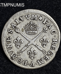 ,MONNAIE,10,SOLS,AUX,INSIGNES,ARGENT,1707,LOUIS,XIV,
