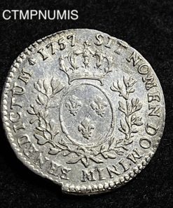 ,1/10,ECU,ARGENT,LOUS,XV,BANDEAU,1757,TOULOUSE,
