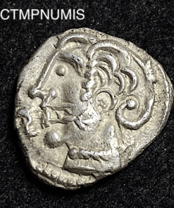 ,MONNAIE,GAULOISE,AMBIANI,DENIER,ARGENT,CHEVAL,
