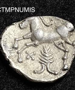 ,MONNAIE,GAULOISE,AMBIANI,DENIER,ARGENT,CHEVAL,