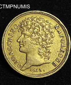 ,MONNAIE,ITALIE,NAPLES,SICILE,20,LIRE,OR,MURAT,1813,