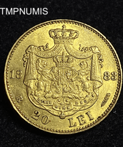 ,MONNAIE,ROUMANIE,20,LEI,OR,CAROL,1883,
