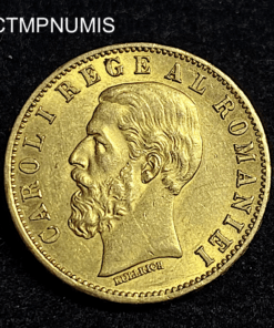 ,MONNAIE,ROUMANIE,20,LEI,OR,CAROL,1883,