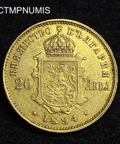 ,MONNAIE,BULGARIE,20,LEVA,OR,1894,